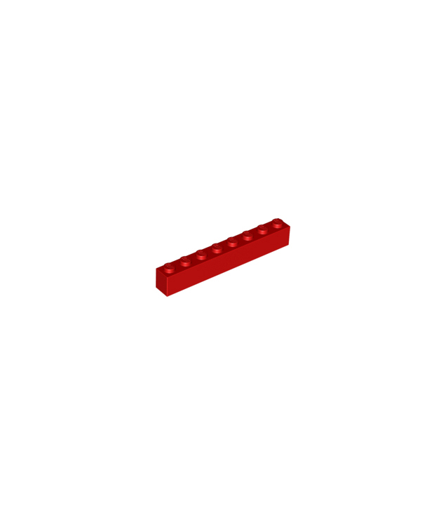 LEGO - Steen 1 x 8 - Red | N