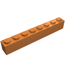 LEGO - Steen 1 x 8 - Medium Nougat | N - Thumbnail