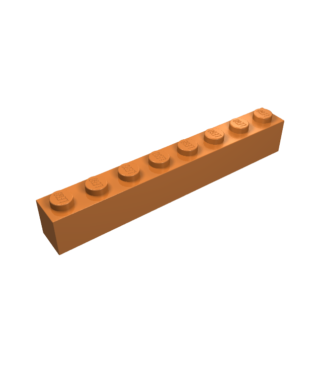 LEGO - Steen 1 x 8 - Medium Nougat | N