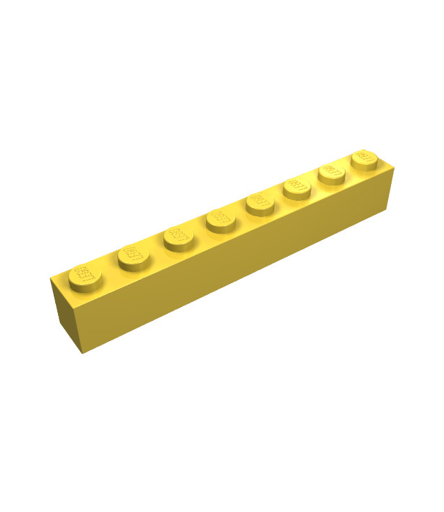 LEGO - Steen 1 x 8 - Yellow | N