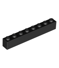 LEGO - Steen 1 x 8 - Black | N - Thumbnail