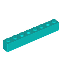 LEGO - Steen 1 x 8 - Dark Turquoise | N - Thumbnail