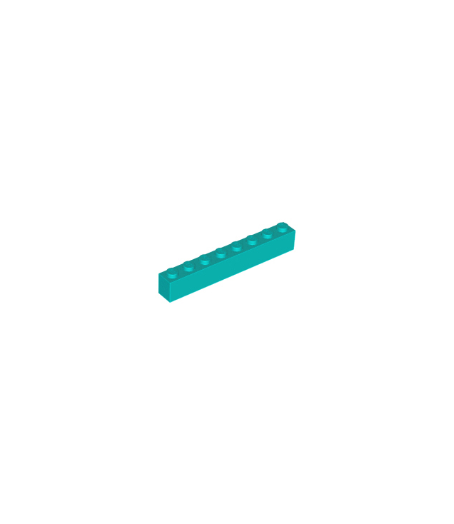 LEGO - Steen 1 x 8 - Dark Turquoise | N