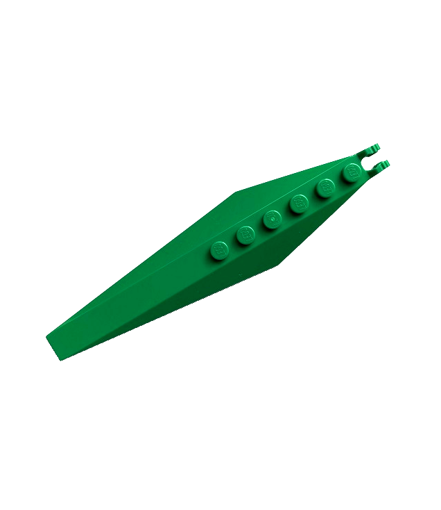 LEGO - Scharnierplaat 3 x 12 met schuine zijstukken en taps toelopende uiteinden - Green | N