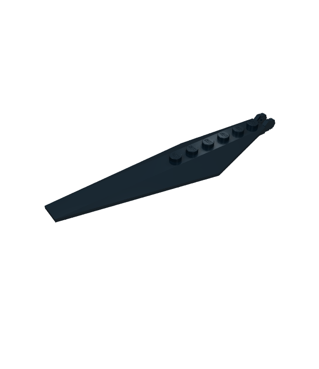 LEGO - Scharnierplaat 3 x 12 met schuine zijstukken en taps toelopende uiteinden - Black | N