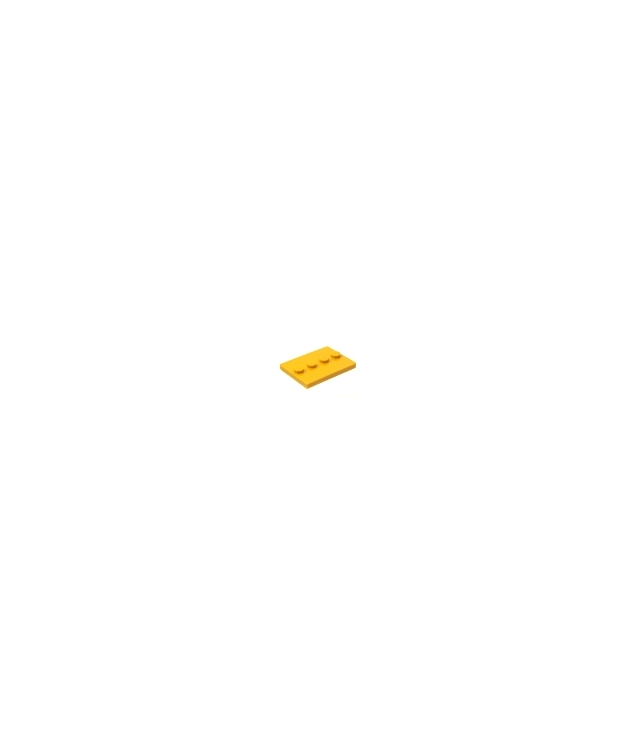 LEGO - Tegel, gemodificeerd 3 x 4 met 4 noppen in midden - Pearl Gold | N