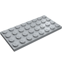 LEGO - Plaat 4 x 8 - Light Bluish Gray | N - Thumbnail