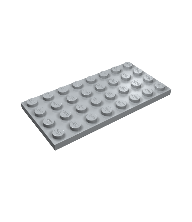 LEGO - Plaat 4 x 8 - Light Bluish Gray | N