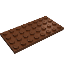LEGO - Plaat 4 x 8 - Reddish Brown | N - Thumbnail