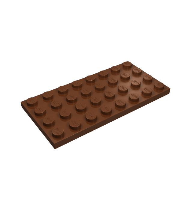 LEGO - Plaat 4 x 8 - Reddish Brown | N