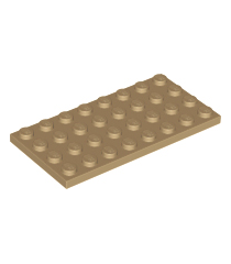 LEGO - Plaat 4 x 8 - Dark Tan | N - Thumbnail