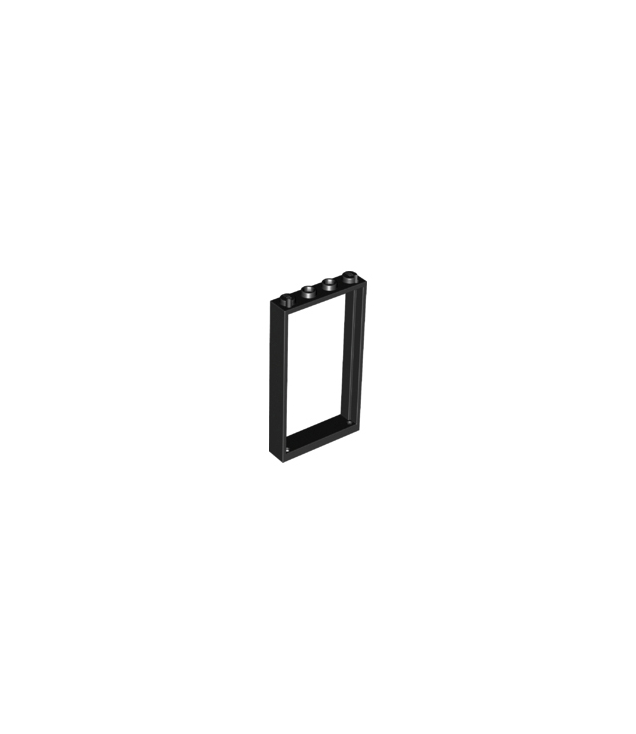 LEGO - Deurframe 1 x 4 x 6 met 2 gaten boven en onder - Black | N