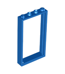 LEGO - Deurframe 1 x 4 x 6 met 2 gaten boven en onder - Blue | N - Thumbnail