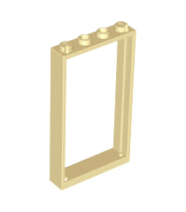 LEGO - Deurframe 1 x 4 x 6 met 2 gaten boven en onder - Tan | N - Thumbnail