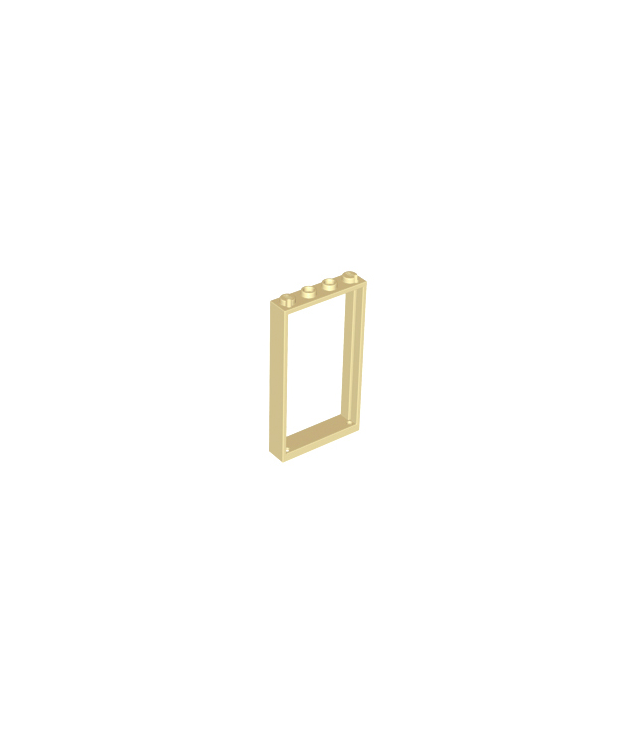 LEGO - Deurframe 1 x 4 x 6 met 2 gaten boven en onder - Tan | N