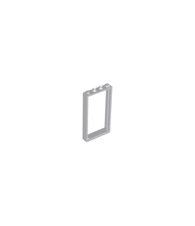 LEGO - Deurframe 1 x 4 x 6 met 2 gaten boven en onder - Light Bluish Gray | N