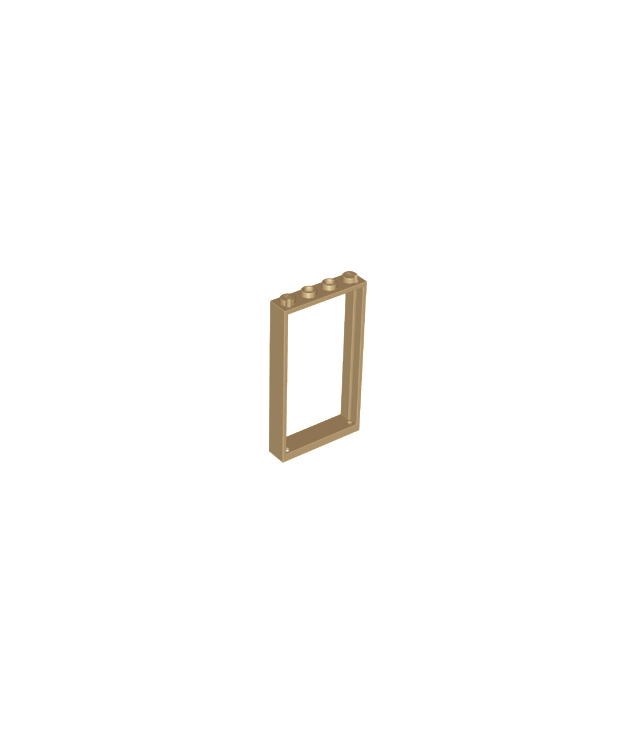 LEGO - Deurframe 1 x 4 x 6 met 2 gaten boven en onder - Dark Tan | N