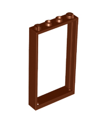 LEGO - Deurframe 1 x 4 x 6 met 2 gaten boven en onder - Reddish Brown | N - Thumbnail