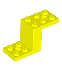LEGO - Beugel 5 x 2 x 2 1/3 met 2 gaten en onderop een nophouder - Neon Yellow | N - Thumbnail