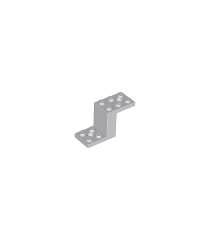 LEGO - Beugel 5 x 2 x 2 1/3 met 2 gaten en onderop een nophouder - Light Bluish Gray | N - Thumbnail