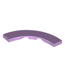 LEGO - Tegel, ronde hoek 4 x 4 macaroni breed - Lavender | N - Thumbnail
