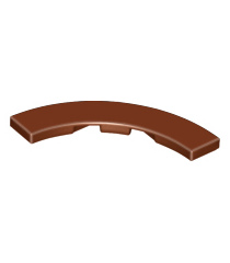 LEGO - Tegel, ronde hoek 4 x 4 macaroni breed - Reddish Brown | N - Thumbnail