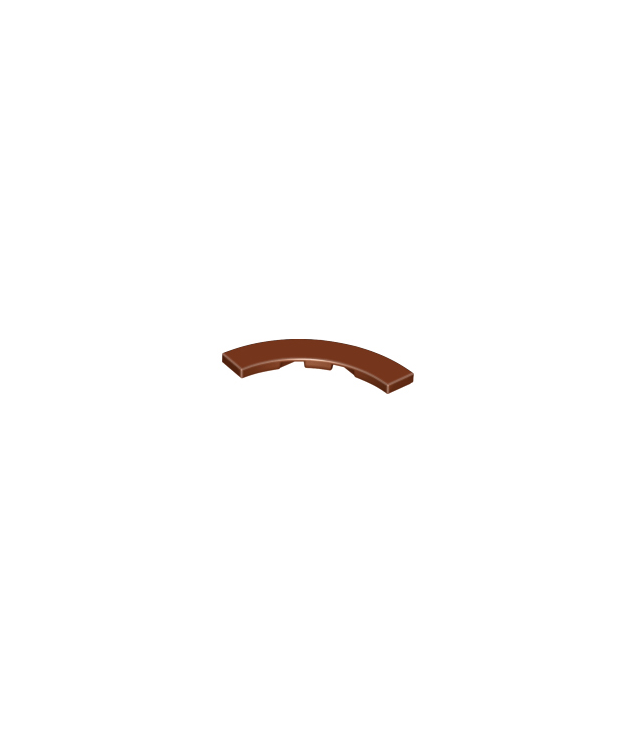 LEGO - Tegel, ronde hoek 4 x 4 macaroni breed - Reddish Brown | N