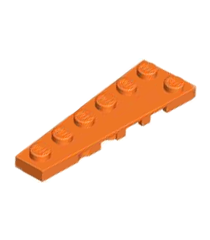 LEGO - Wig, plaat 6 x 2 links - Orange | N - Thumbnail