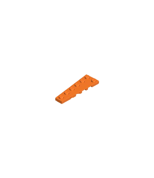 LEGO - Wig, plaat 6 x 2 links - Orange | N
