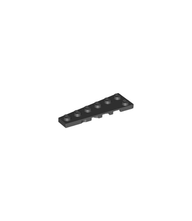 LEGO - Wig, plaat 6 x 2 links - Black | N