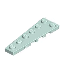 LEGO - Wig, plaat 6 x 2 links - Light Aqua | N - Thumbnail
