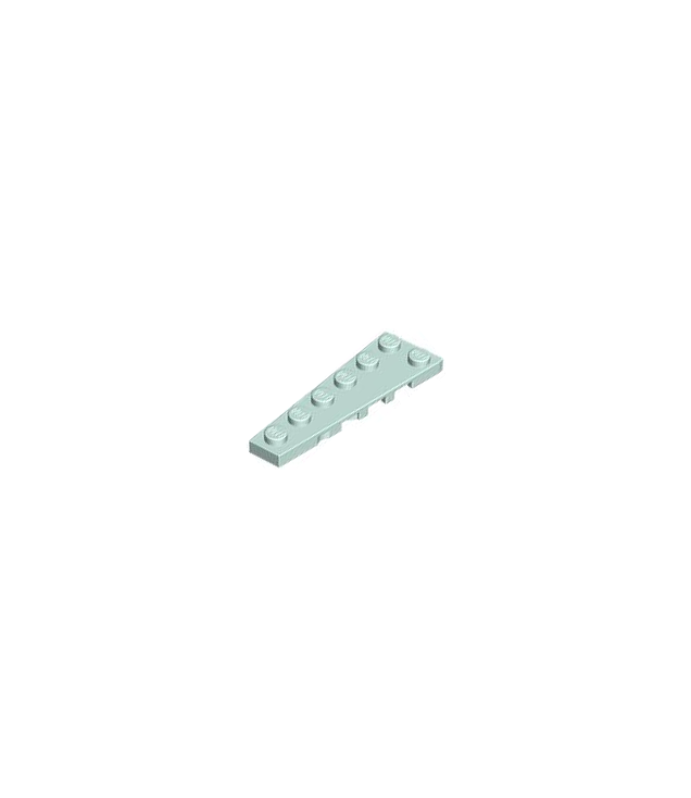 LEGO - Wig, plaat 6 x 2 links - Light Aqua | N
