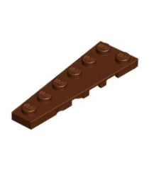 LEGO - Wig, plaat 6 x 2 links - Reddish Brown | N - Thumbnail