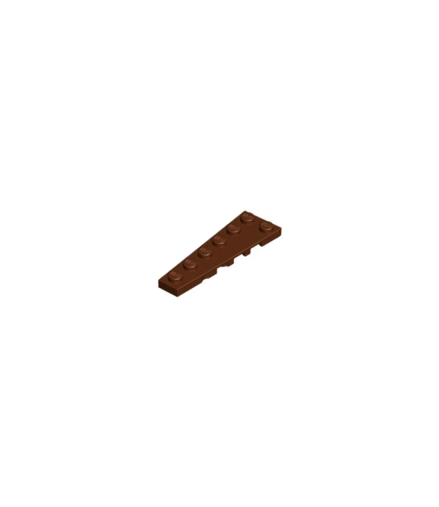 LEGO - Wig, plaat 6 x 2 links - Reddish Brown | N