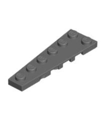 LEGO - Wig, plaat 6 x 2 links - Dark Bluish Gray | N - Thumbnail