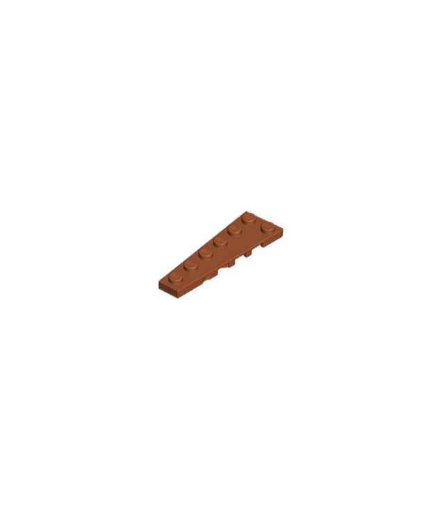 LEGO - Wig, plaat 6 x 2 links - Dark Orange | N