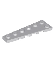LEGO - Wig, plaat 6 x 2 links - Light Bluish Gray | N - Thumbnail
