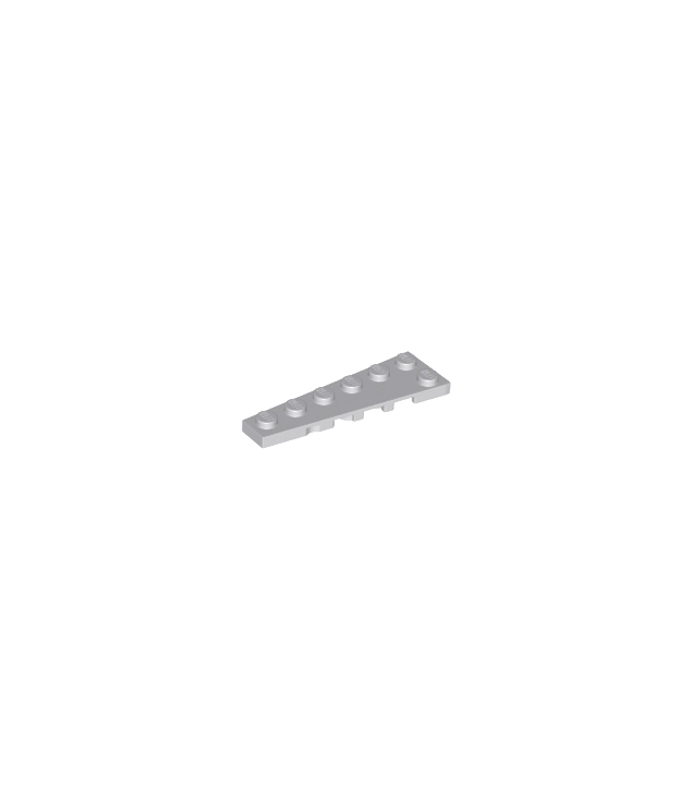 LEGO - Wig, plaat 6 x 2 links - Light Bluish Gray | N