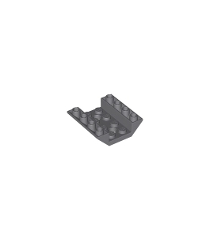 LEGO - Helling, omgekeerd 45 graden 4 x 4 dubbel met 2 gaten - Dark Bluish Gray | N - Thumbnail