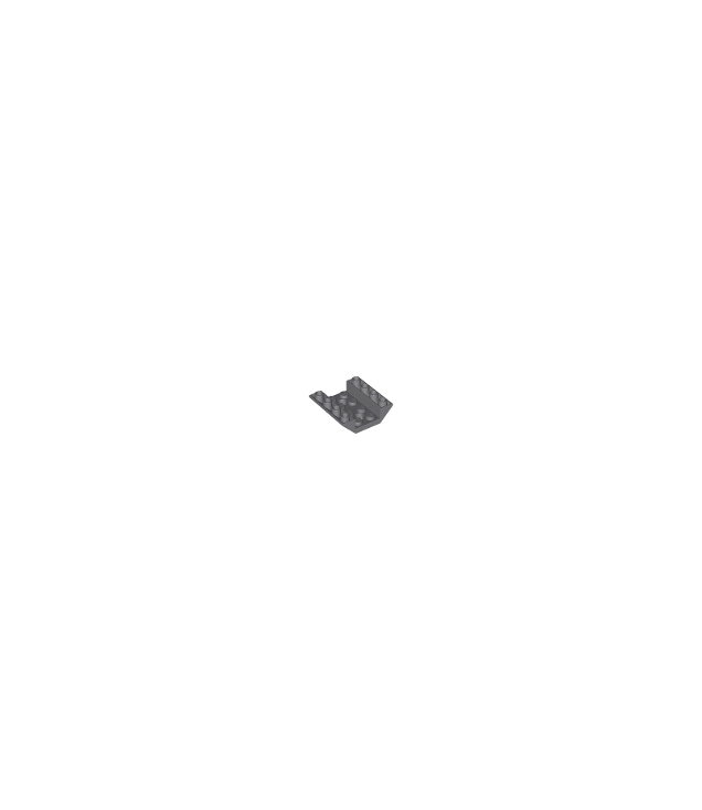 LEGO - Helling, omgekeerd 45 graden 4 x 4 dubbel met 2 gaten - Dark Bluish Gray | N