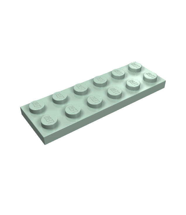 LEGO - Plaat 2 x 6 - Sand Green | N