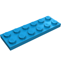 LEGO - Plaat 2 x 6 - Dark Azure | N - Thumbnail
