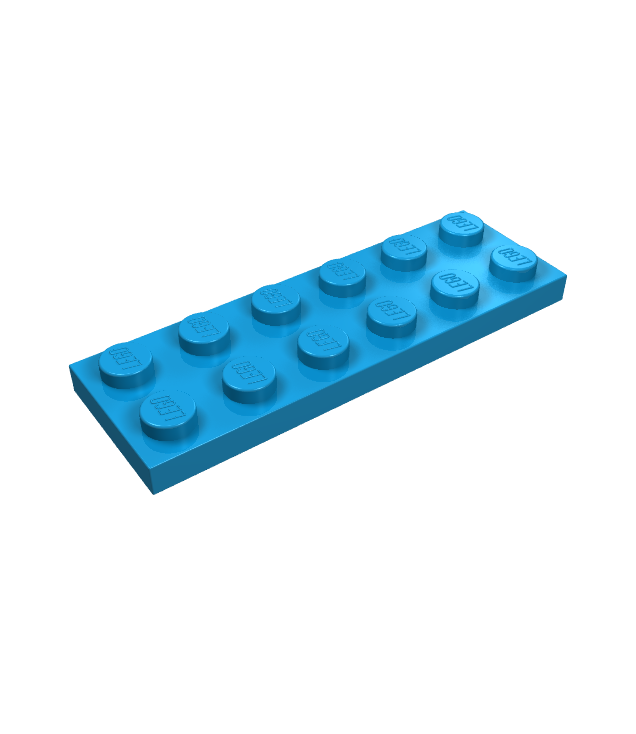 LEGO - Plaat 2 x 6 - Dark Azure | N