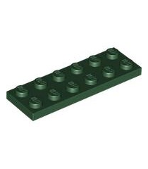 LEGO - Plaat 2 x 6 - Dark Green | N - Thumbnail