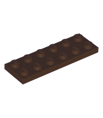 LEGO - Plaat 2 x 6 - Dark Brown | N - Thumbnail