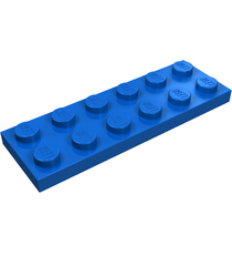 LEGO - Plaat 2 x 6 - Blue | N - Thumbnail