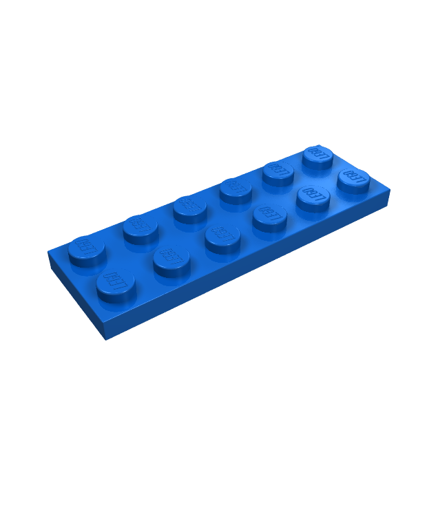 LEGO - Plaat 2 x 6 - Blue | N