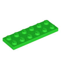 LEGO - Plaat 2 x 6 - Bright Green | N - Thumbnail