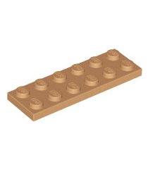 LEGO - Plaat 2 x 6 - Medium Nougat | N - Thumbnail