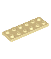 LEGO - Plaat 2 x 6 - Tan | N - Thumbnail